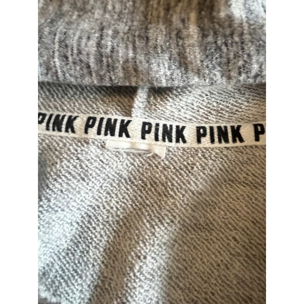 Pink Brand Women's Hoodie Sweatshirt Vneck Laced Arms Large No Tag - Picture 4 of 4